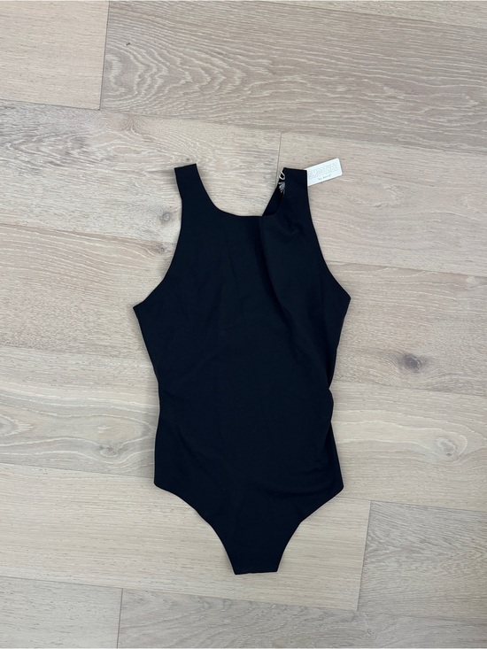 aerie Tops - Aerie Women’s One Piece Bodysuit Black Solid Size M Mild Compression Wireless